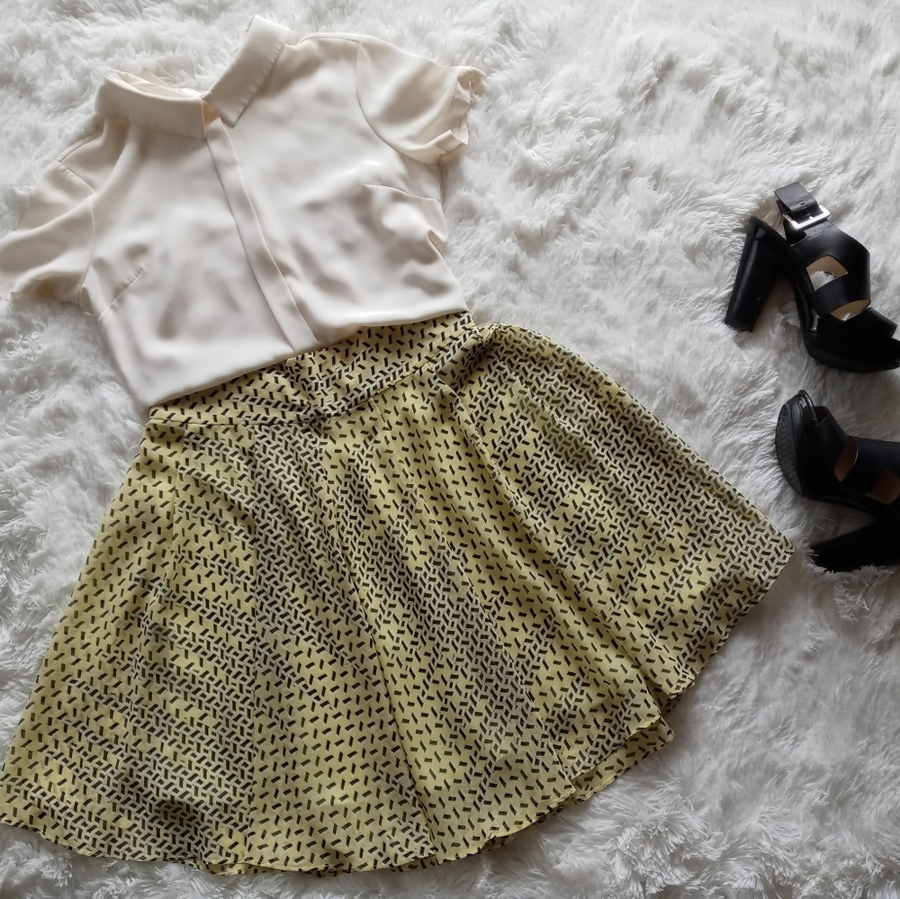 INC Yellow Skirt